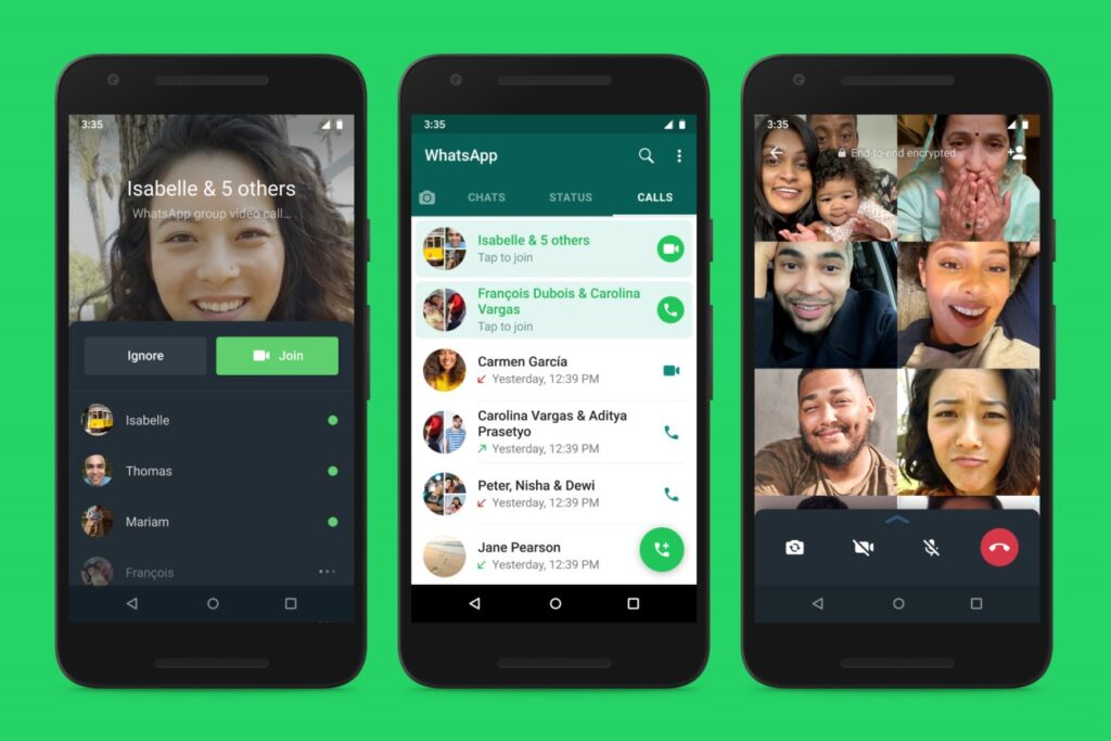 WhatsApp ajoute un moyen de rejoindre des appels de groupe en cours de conversation