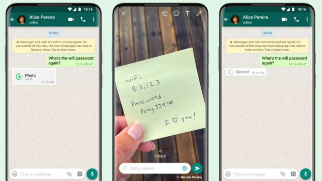 WhatsApp permet la disparition automatique des photos et des vidéos après affichage