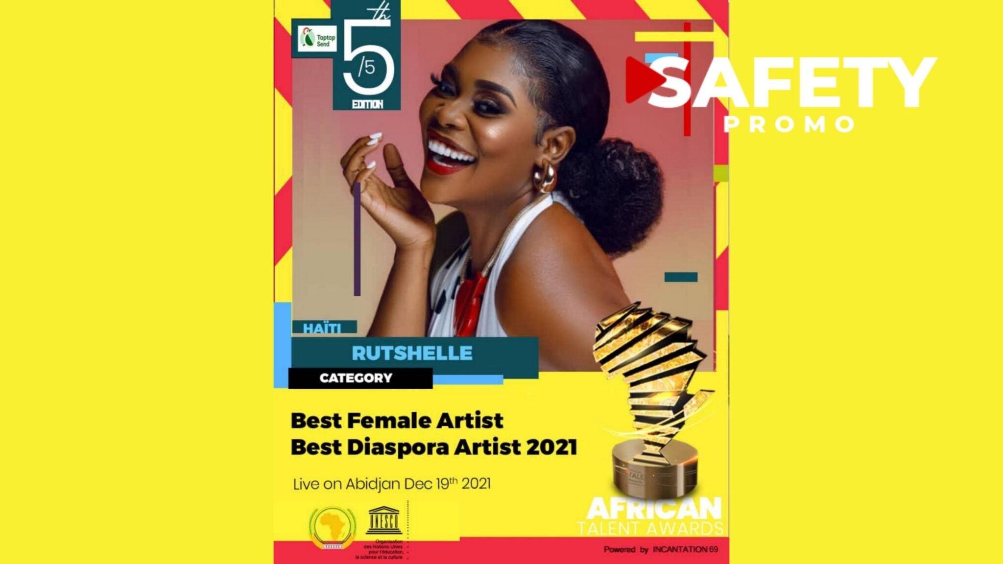 Africa Talent Awards de la Côte d’Ivoire: Rutshelle est nominée dans les catégories de “Best Female Artist 2021” et “Best Diaspora Artist 2021”